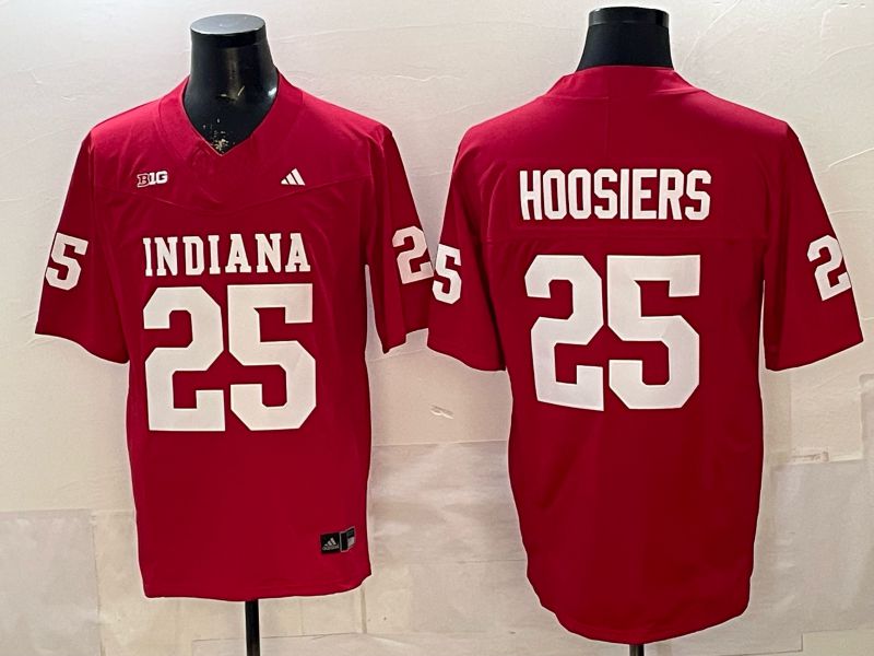 Men Ohio State Buckeyes #25 Hoosiers Red 3th generations Nike Limited NCAA Jersey 05